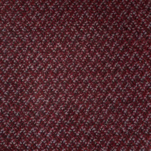 Red, black, and gray patterned carpet tile