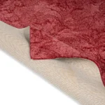 Red carpet swatch showing mesh backing.